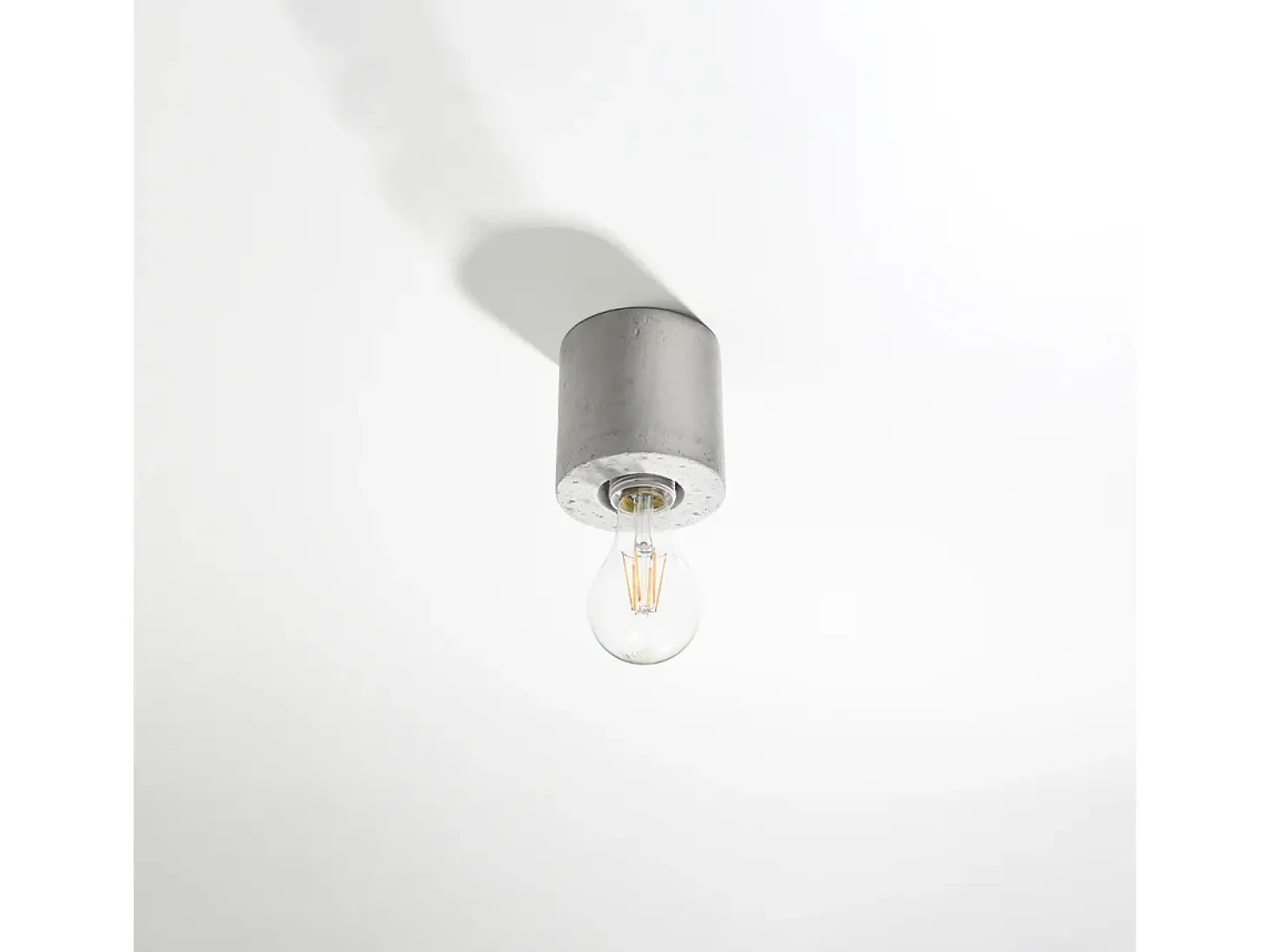 Lámparas de techo Nalvado industrial de concreto - 1 fuentes luminosas 3000K - L.10 x A.10 cm - gris