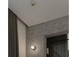 Lámparas de techo Nalvado industrial de concreto - 1 fuentes luminosas 3000K - L.10 x A.10 cm - gris