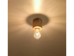 Lámparas de techo Nalvado escandinavo de madera - 1 fuentes luminosas 4000K - L.10 x A.10 cm - madera natural