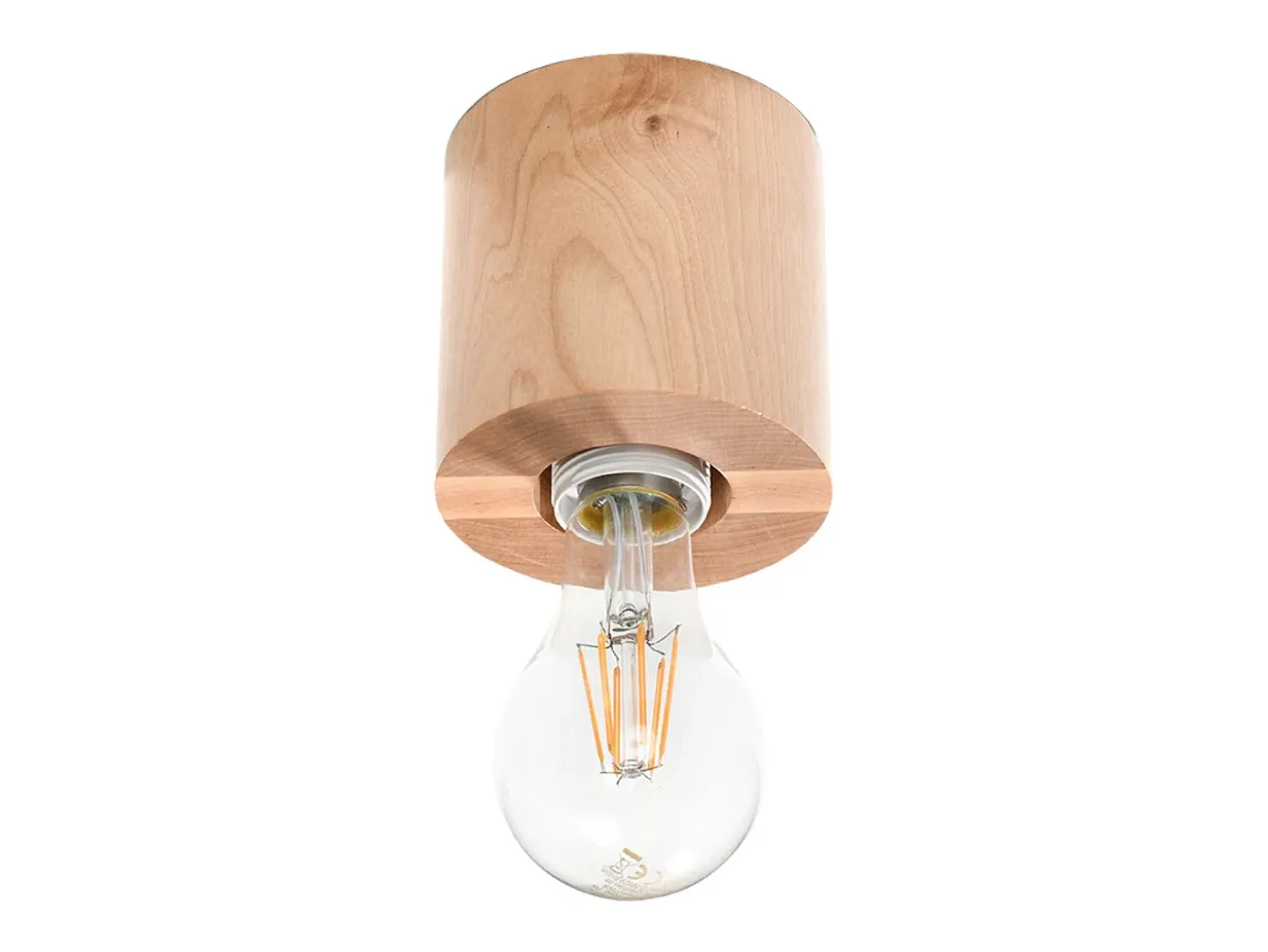 Lámparas de techo Nalvado escandinavo de madera - 1 fuentes luminosas 4000K - L.10 x A.10 cm - madera natural