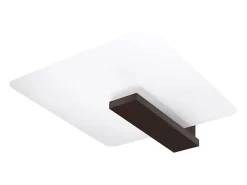 Lámparas de techo Nappo escandinavo de madera/vidrio - 2 fuentes luminosas 3000K - L.40 x A.47,5 cm - wengué