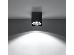 Lámparas de techo Nexiflex moderno de aluminio - 1 fuentes luminosas 4000K - L.12 x A.11 cm - negro