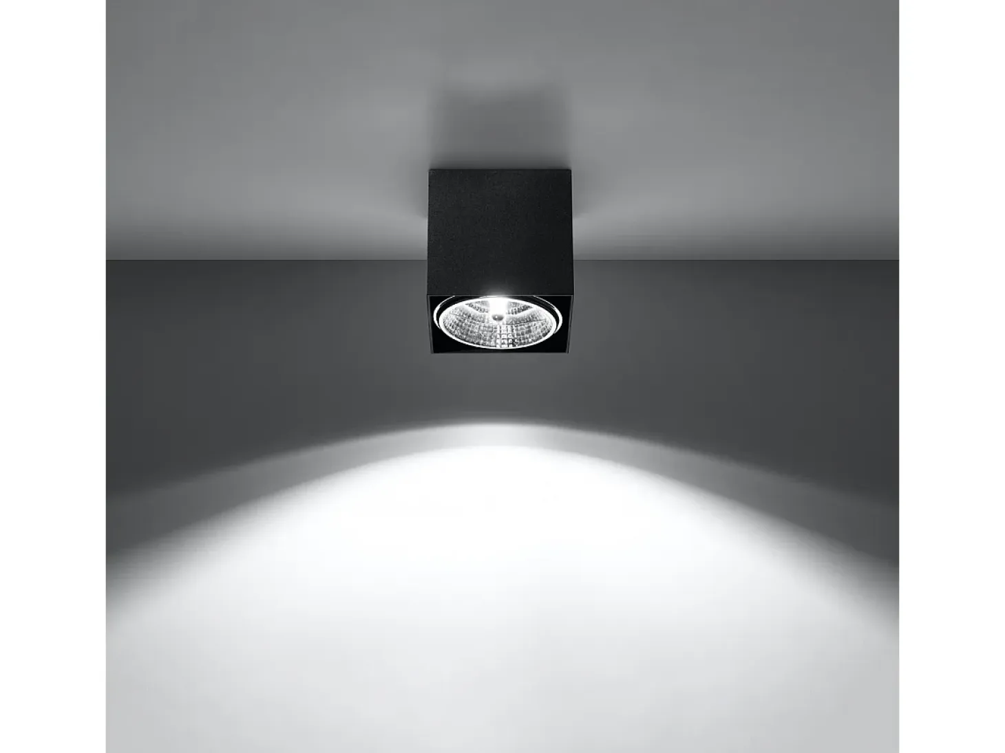 Lámparas de techo Nexiflex moderno de aluminio - 1 fuentes luminosas 4000K - L.12 x A.11 cm - negro