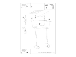 Lámparas de techo Novatel moderno de acero - 2 fuentes luminosas 4000K - L.30 x A.43 cm - negro
