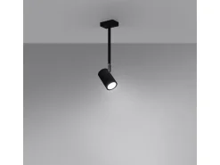 Lámparas de techo Novatel moderno de acero - 1 fuentes luminosas 4000K - L.10 x A.33 cm - negro
