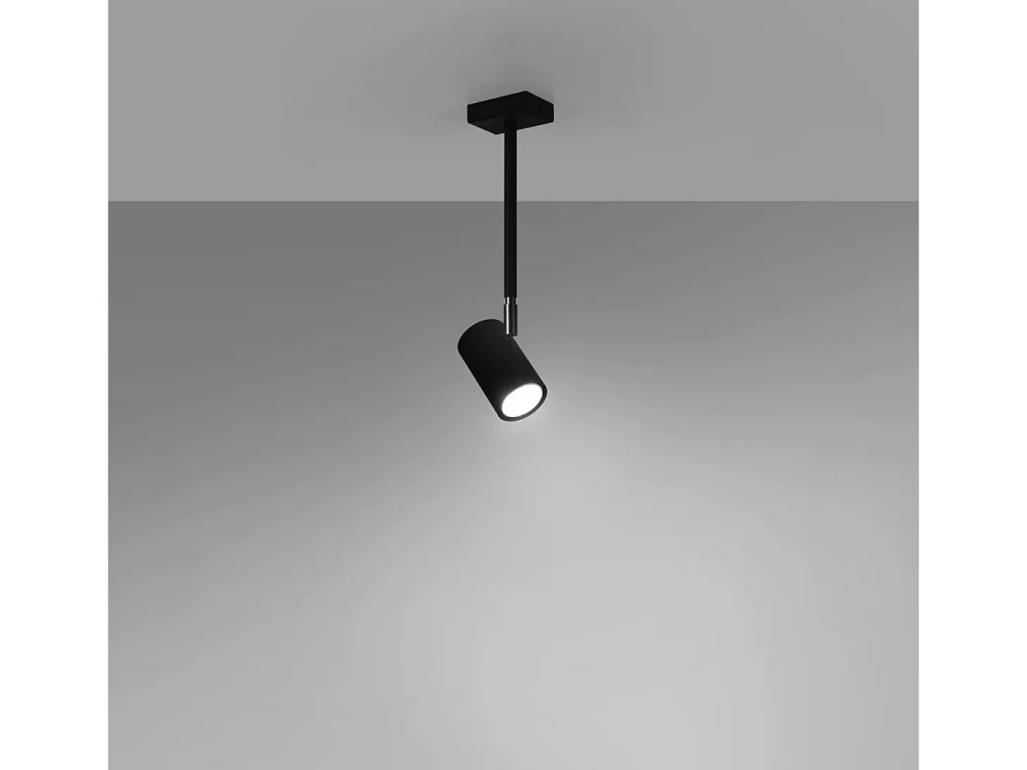 Lámparas de techo Novatel moderno de acero - 1 fuentes luminosas 4000K - L.10 x A.33 cm - negro