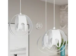 Lámparas de techo Novetex moderno de acero - 1 fuentes luminosas 3000K - L.16 x A.21 cm - blanco