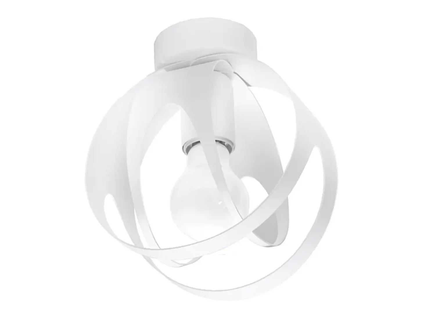 Lámparas de techo Novetex moderno de acero - 1 fuentes luminosas 4000K - L.16 x A.21 cm - blanco