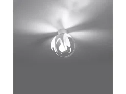 Lámparas de techo Novetex moderno de acero - 1 fuentes luminosas 4000K - L.16 x A.21 cm - blanco