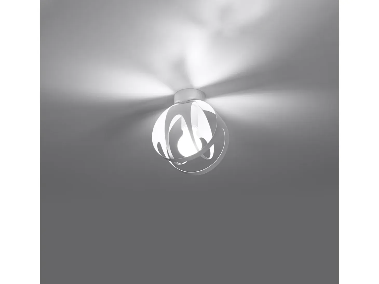 Lámparas de techo Novetex moderno de acero - 1 fuentes luminosas 4000K - L.16 x A.21 cm - blanco