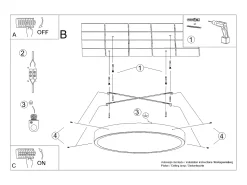 Lámparas De Techo Onyx Minimalista De Aluminio - 1 Fuentes Luminosas - L.50 X A.6 Cm - Blanco