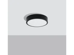 Lámparas De Techo Onyx Minimalista De Aluminio - 1 Fuentes Luminosas - L.30 X A.6 Cm - Negro
