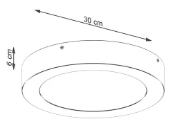 Lámparas De Techo Onyx Minimalista De Aluminio - 1 Fuentes Luminosas - L.30 X A.6 Cm - Negro