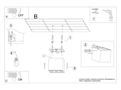 Lámparas De Techo Ozzy Minimalista De Aluminio - 9 Fuentes Luminosas - L.9,5 X A.8,3 Cm - Negro