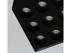 Lámparas De Techo Ozzy Minimalista De Aluminio - 9 Fuentes Luminosas - L.9,5 X A.8,3 Cm - Negro