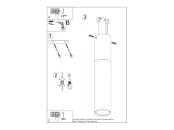 Lámparas de techo Poblano moderno de acero/madera - 1 fuentes luminosas 3000K - L.6 x A.30 cm - madera natural/blanco