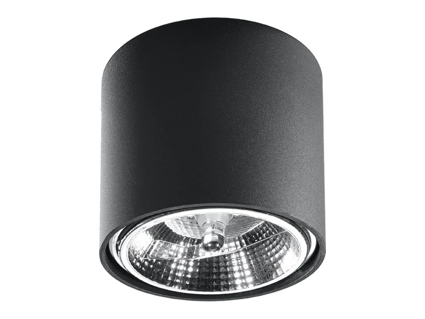 Lámparas de techo Qioli moderno de aluminio - 1 fuentes luminosas 4000K - L.12 x A.11 cm - negro