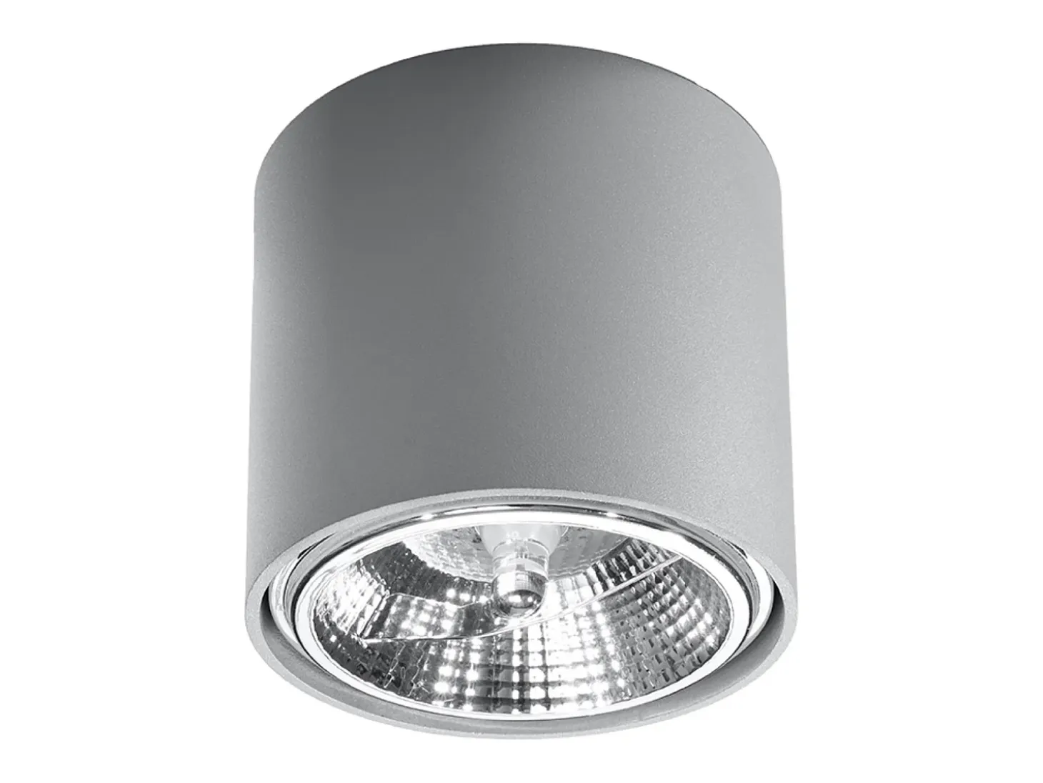 Lámparas de techo Qioli moderno de aluminio - 1 fuentes luminosas 4000K - L.12 x A.11 cm - gris
