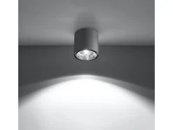 Lámparas de techo Qioli moderno de aluminio - 1 fuentes luminosas 4000K - L.12 x A.11 cm - gris