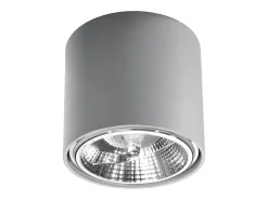 Lámparas de techo Qioli moderno de aluminio - 1 fuentes luminosas 3000K - L.12 x A.11 cm - gris
