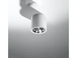 Lámparas de techo Qioli moderno de aluminio - 1 fuentes luminosas 3000K - L.12 x A.11 cm - blanco