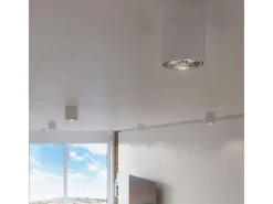 Lámparas de techo Qioli moderno de aluminio - 1 fuentes luminosas 3000K - L.12 x A.11 cm - blanco