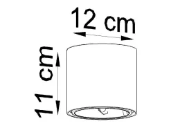 Lámparas de techo Qioli moderno de aluminio - 1 fuentes luminosas 4000K - L.12 x A.11 cm - blanco
