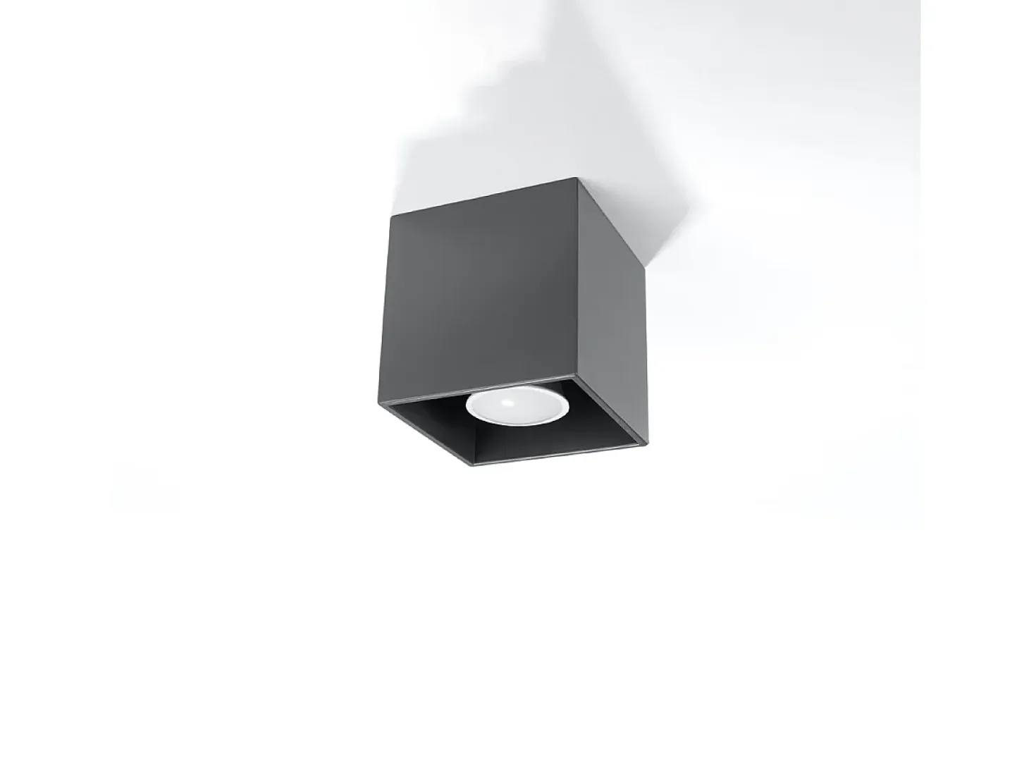 Lámparas De Techo Quad Moderno De Aluminio - 1 Fuentes Luminosas - L.10 X A.10 Cm - Antracita