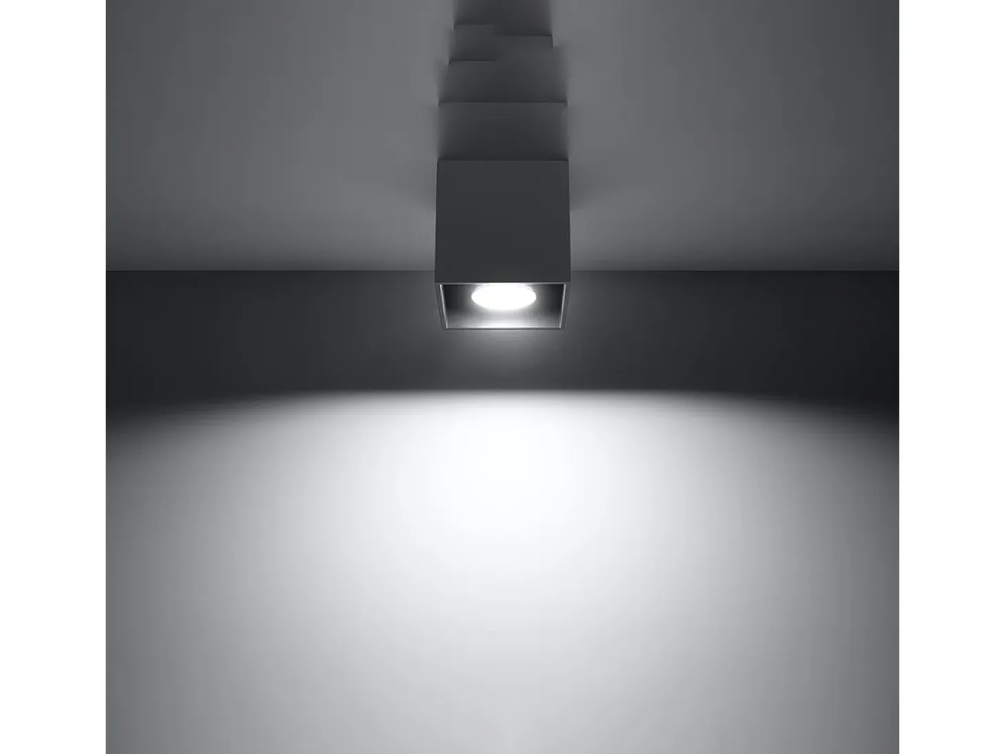 Lámparas De Techo Quad Moderno De Aluminio - 1 Fuentes Luminosas - L.10 X A.10 Cm - Antracita
