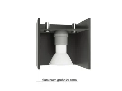 Lámparas De Techo Quad Moderno De Aluminio - 1 Fuentes Luminosas - L.10 X A.10 Cm - Antracita