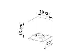 Lámparas De Techo Quad Moderno De Aluminio - 1 Fuentes Luminosas - L.10 X A.10 Cm - Antracita
