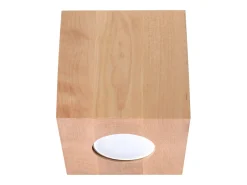 Lámparas de techo Quadx escandinavo de madera - 1 fuentes luminosas 3000K - L.10 x A.10 cm - madera natural