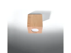 Lámparas de techo Quadx escandinavo de madera - 1 fuentes luminosas 3000K - L.10 x A.10 cm - madera natural