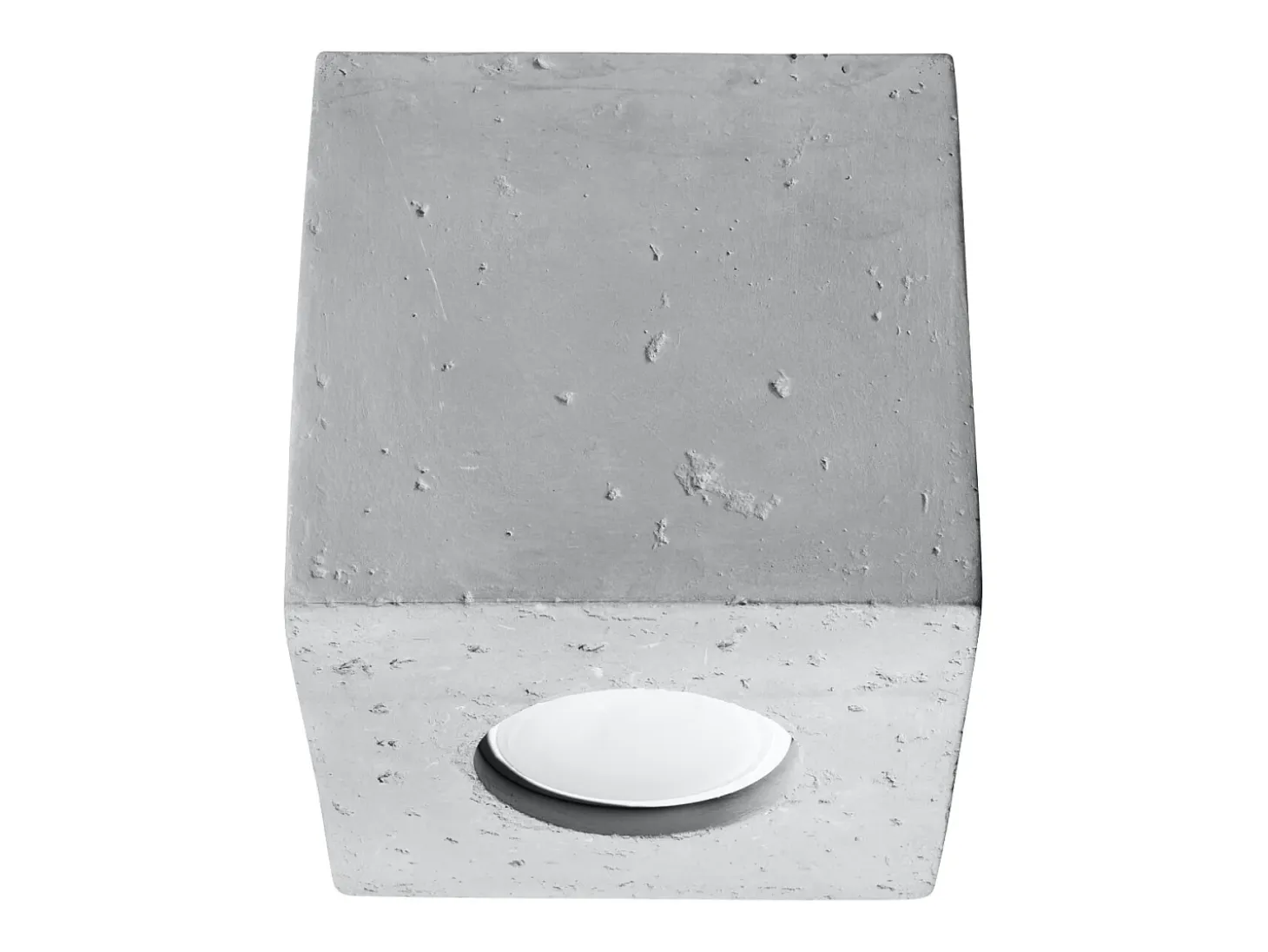 Lámparas de techo Quadx industrial de concreto - 1 fuentes luminosas 4000K - L.10 x A.10 cm - gris