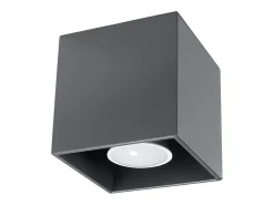 Lámparas de techo Quadx moderno de aluminio - 1 fuentes luminosas 4000K - L.10 x A.10 cm - antracita