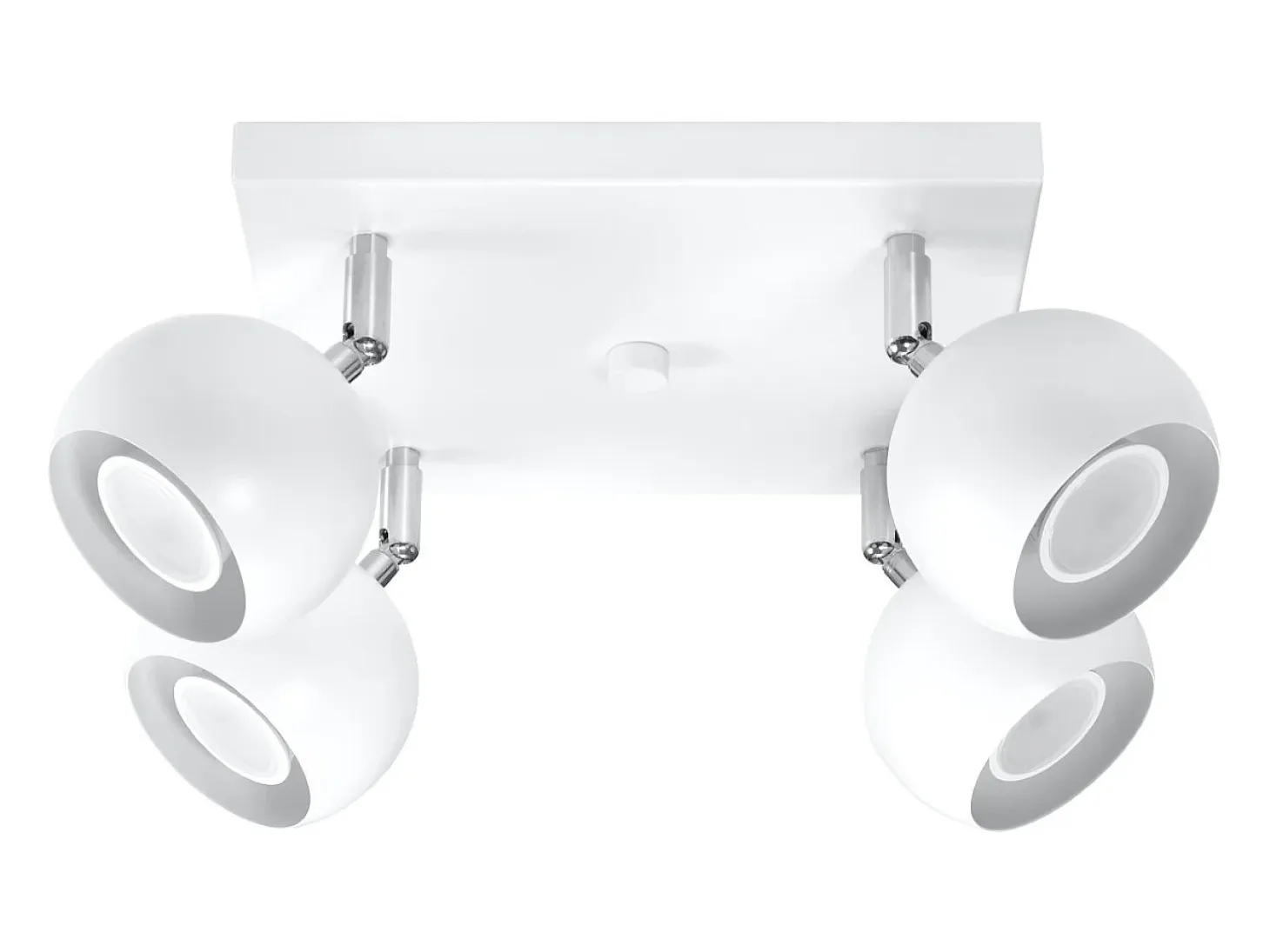 Lámparas de techo Rayis moderno de acero - 4 fuentes luminosas 4000K - L.25 x A.16 cm - blanco
