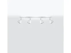 Lámparas de techo Rayis moderno de acero - 4 fuentes luminosas 3000K - L.80 x A.16 cm - blanco