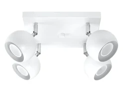 Lámparas de techo Rayis moderno de acero - 4 fuentes luminosas 3000K - L.25 x A.16 cm - blanco