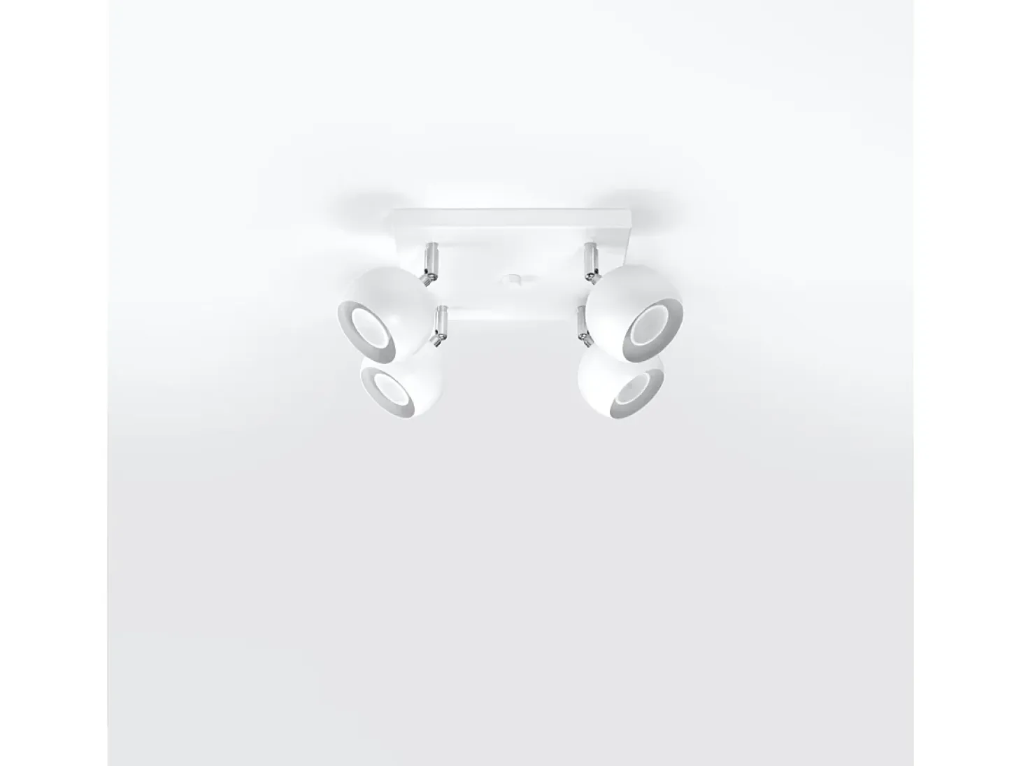 Lámparas de techo Rayis moderno de acero - 4 fuentes luminosas 3000K - L.25 x A.16 cm - blanco