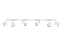 Lámparas de techo Rayis moderno de acero - 6 fuentes luminosas 4000K - L.118 x A.16 cm - blanco