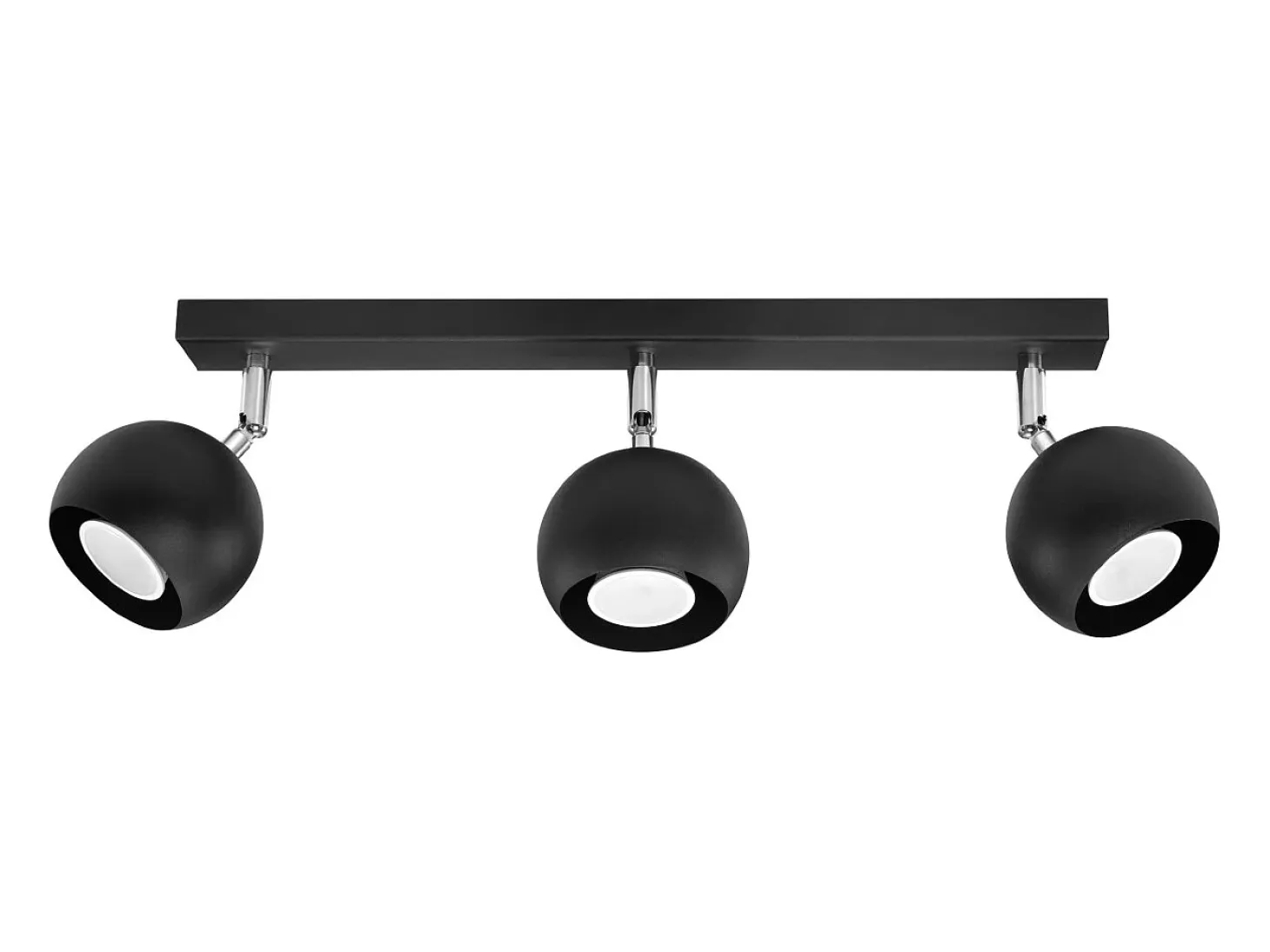 Lámparas de techo Rayis moderno de acero - 3 fuentes luminosas 4000K - L.45 x A.16 cm - negro