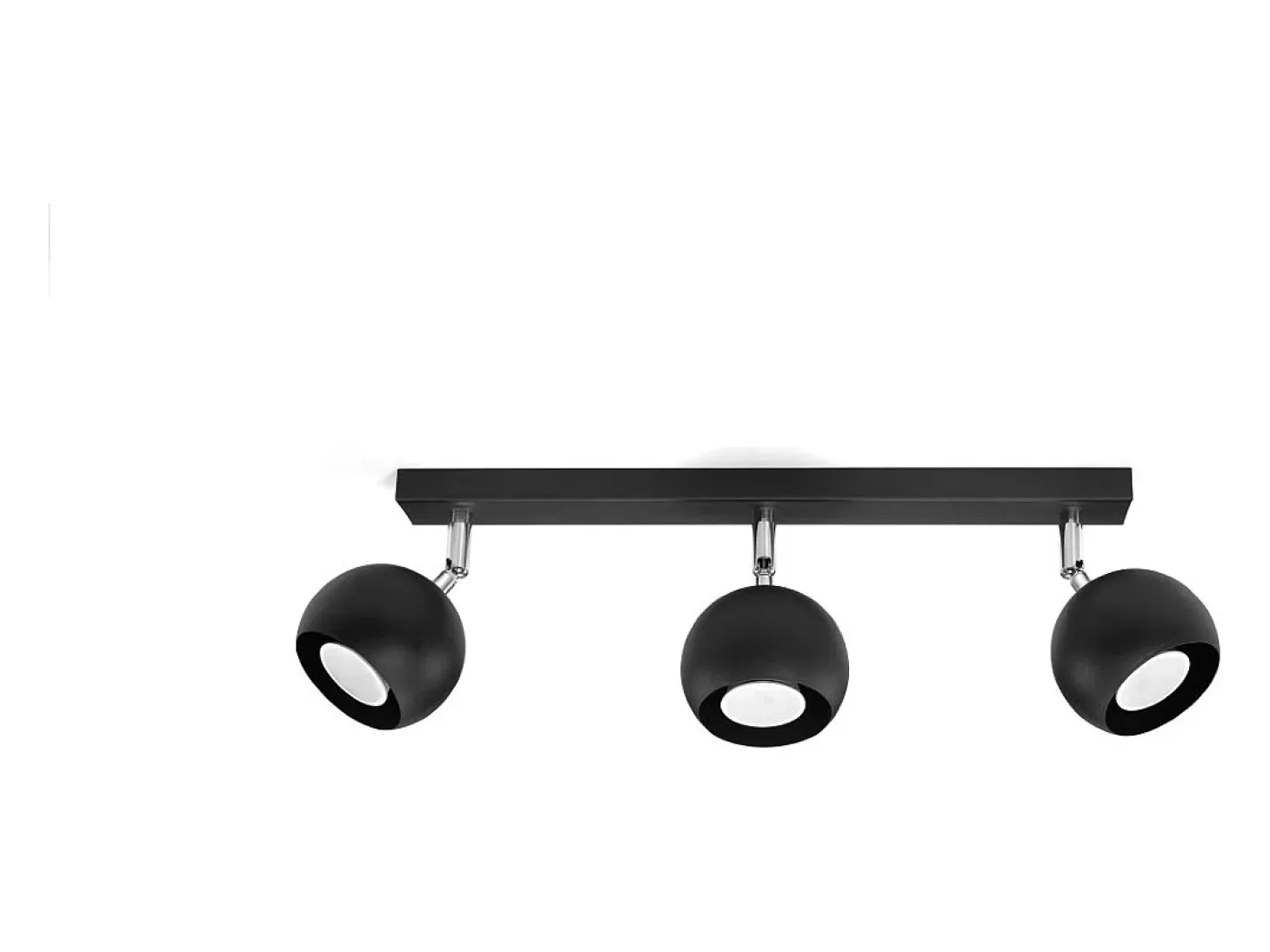 Lámparas de techo Rayis moderno de acero - 3 fuentes luminosas 3000K - L.45 x A.16 cm - negro