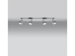 Lámparas de techo Rayis moderno de acero - 4 fuentes luminosas 4000K - L.80 x A.16 cm - blanco