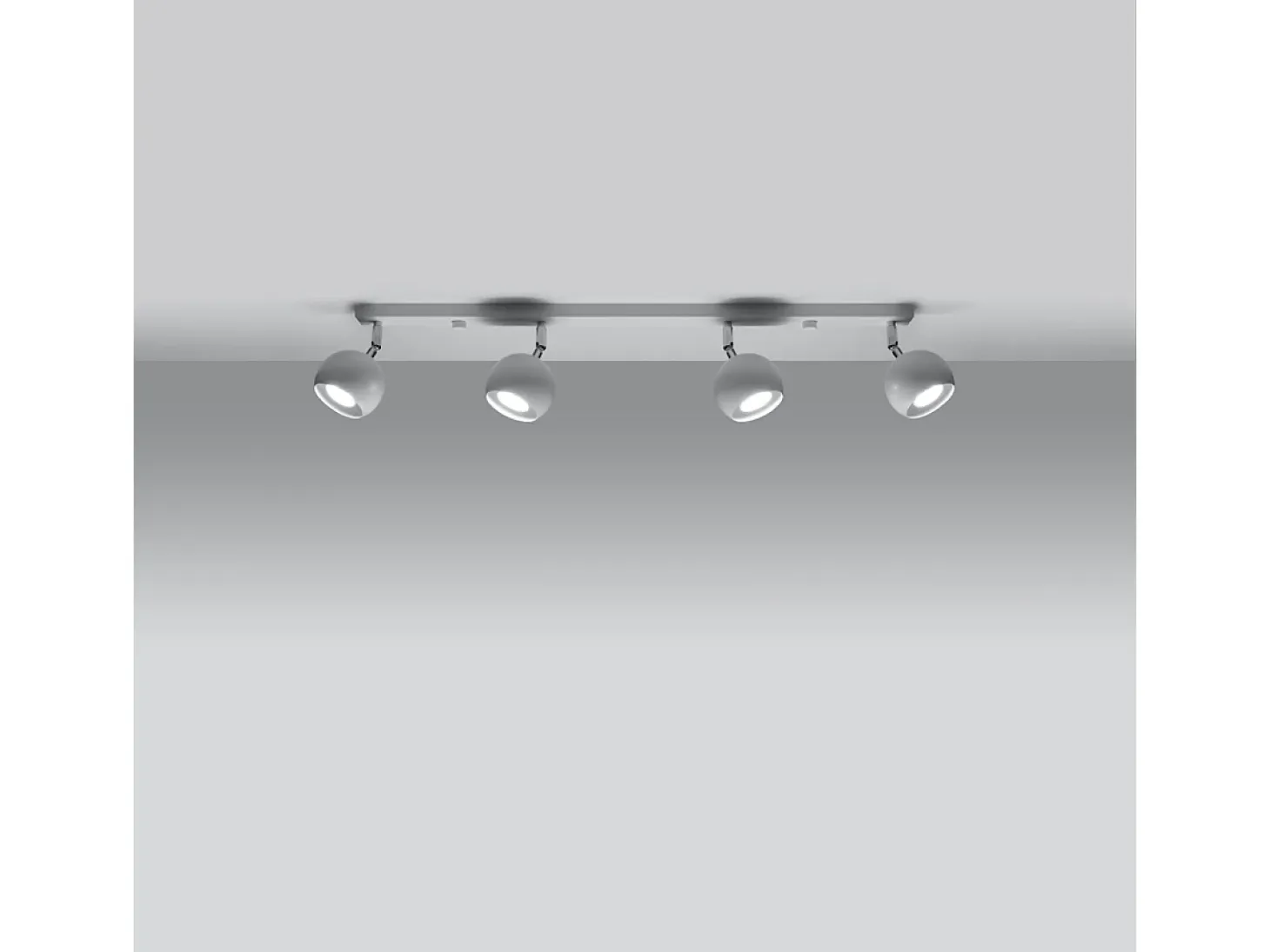 Lámparas de techo Rayis moderno de acero - 4 fuentes luminosas 4000K - L.80 x A.16 cm - blanco