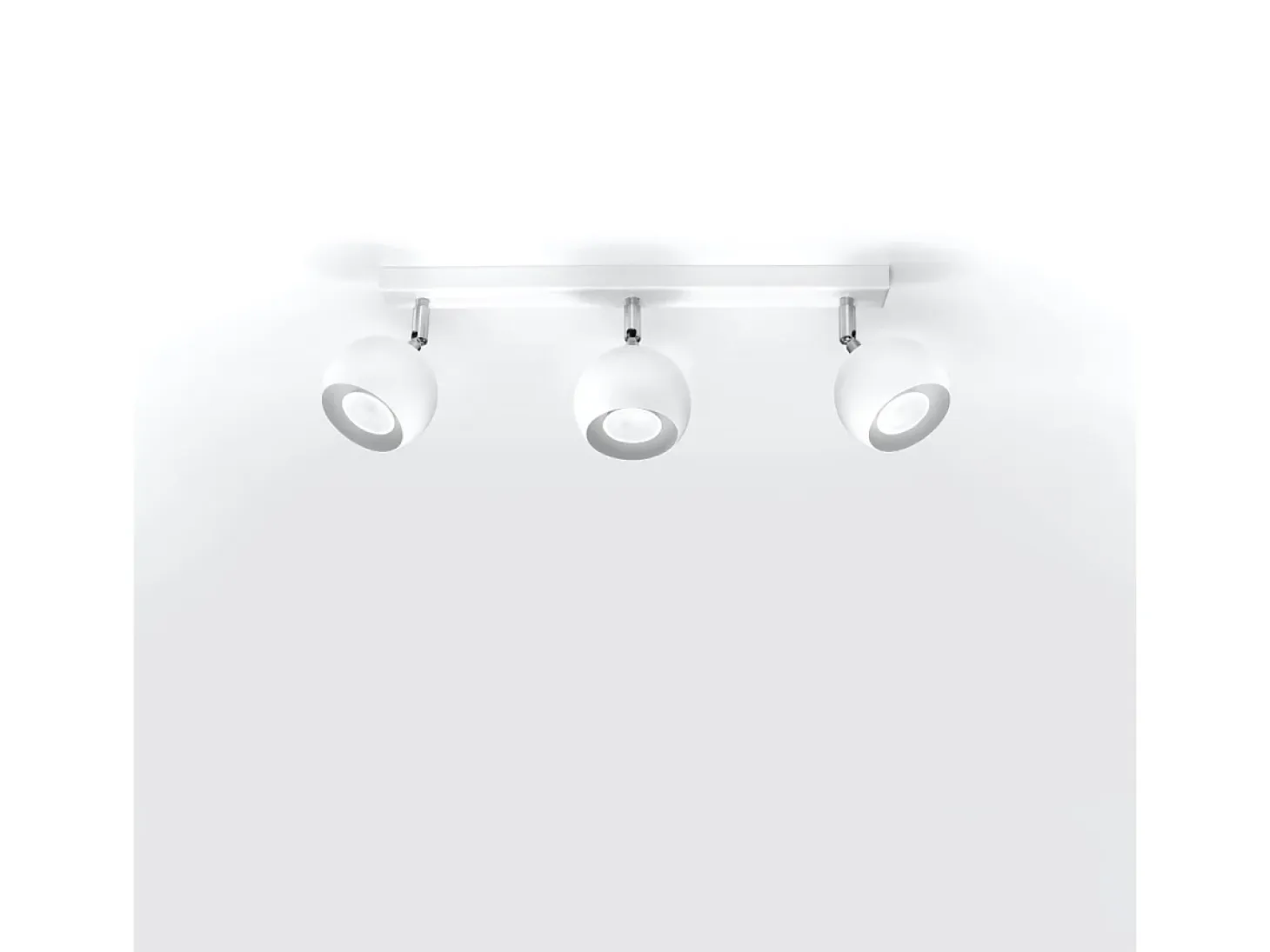 Lámparas de techo Rayis moderno de acero - 3 fuentes luminosas 3000K - L.45 x A.16 cm - blanco