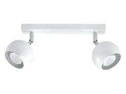Lámparas de techo Rayis moderno de acero - 2 fuentes luminosas 4000K - L.30 x A.16 cm - blanco