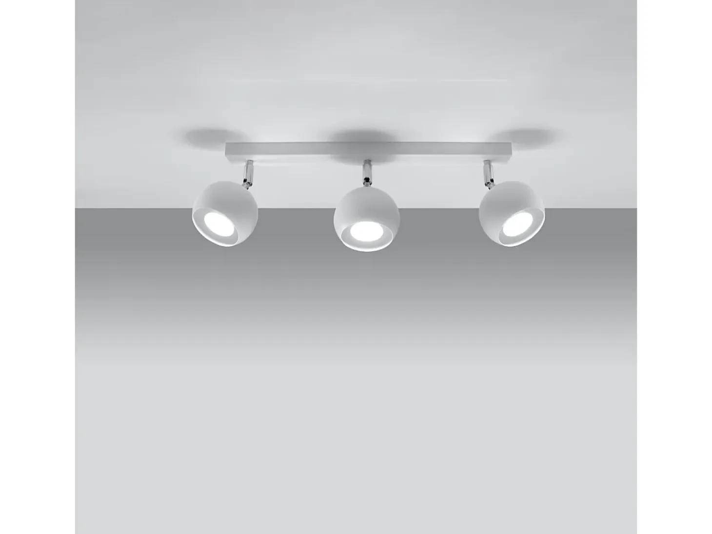 Lámparas de techo Rayis moderno de acero - 3 fuentes luminosas 4000K - L.45 x A.16 cm - blanco
