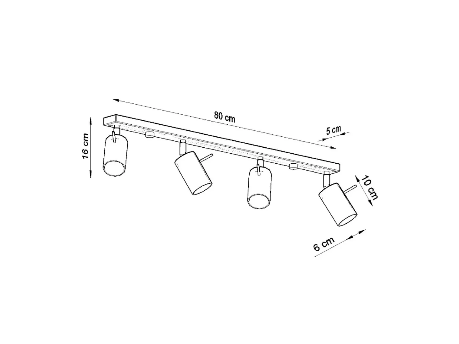 Lámparas De Techo Ring Moderno De Acero - 4 Fuentes Luminosas - L.80 X A.16 Cm - Cromo