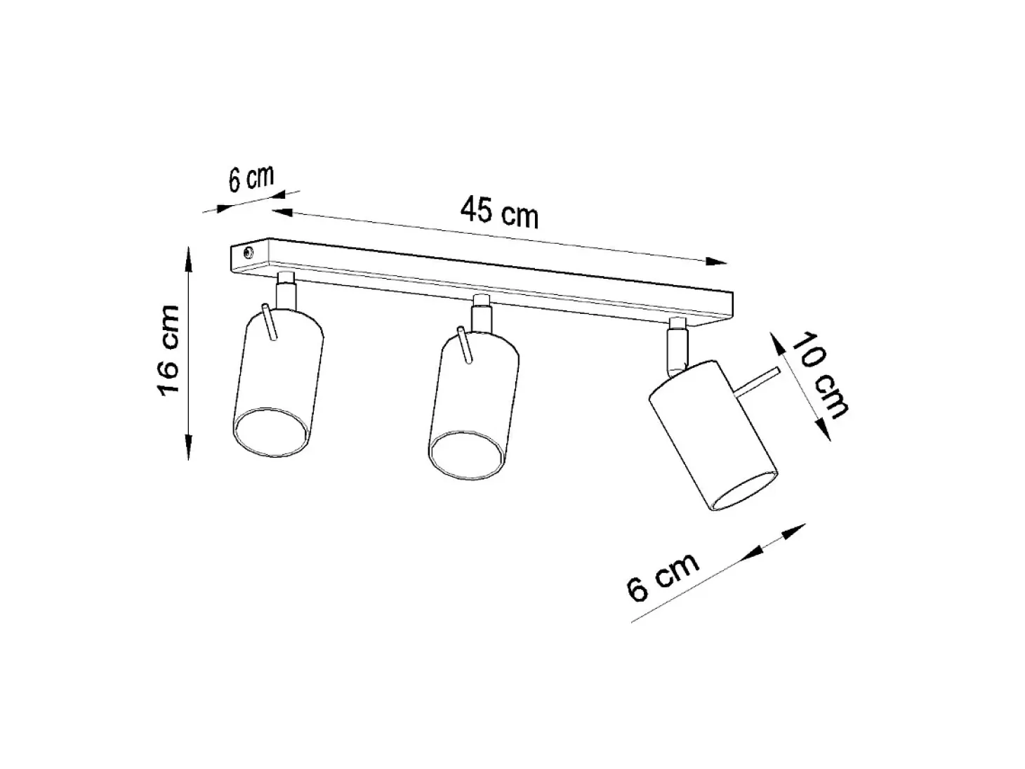 Lámparas De Techo Ring Moderno De Acero - 3 Fuentes Luminosas - L.45 X A.16 Cm - Cromo