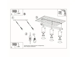 Lámparas De Techo Ring Moderno De Acero - 3 Fuentes Luminosas - L.45 X A.16 Cm - Cromo